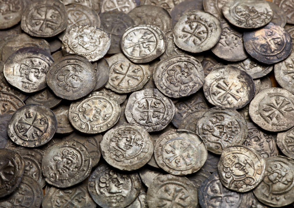 Mittelalterliche Silbermünzen