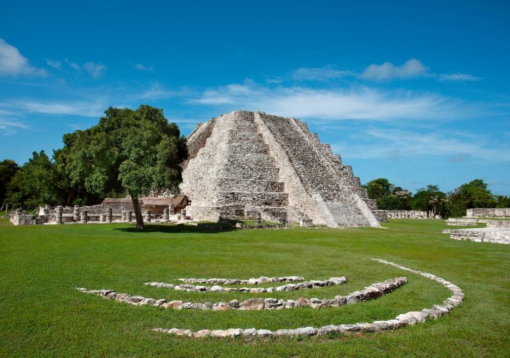 Pyramide von Kukulkan, genannt El Castillo, Die Burg, Mayapan, alte Maya-Hauptstadt, um 1250